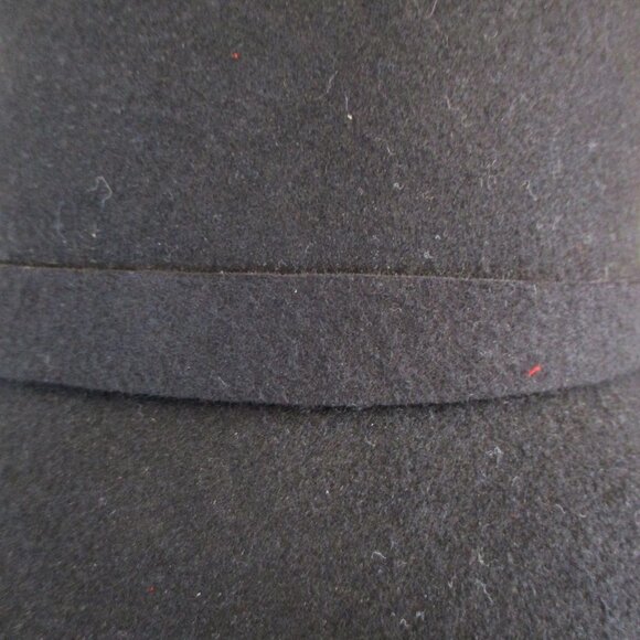 Betmar Women's 100% Wool Cloche Hat, Black, Double Ring Detail On Hat Band, OS - Picture 7 of 12